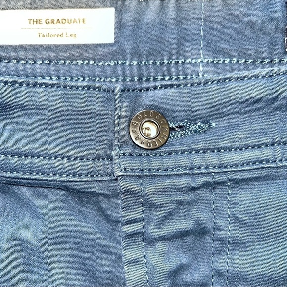 AG Adriano Goldschmied Graduate Straight Sued Stretch Sateen Navy Blue 41/32 - Picture 6 of 12